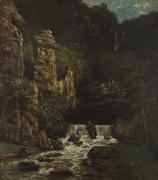 Courbet, Gustave Landscape with Waterfall oil painting picture wholesale